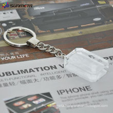 sublimation Rectangle polygon ystal Keychain BSK07